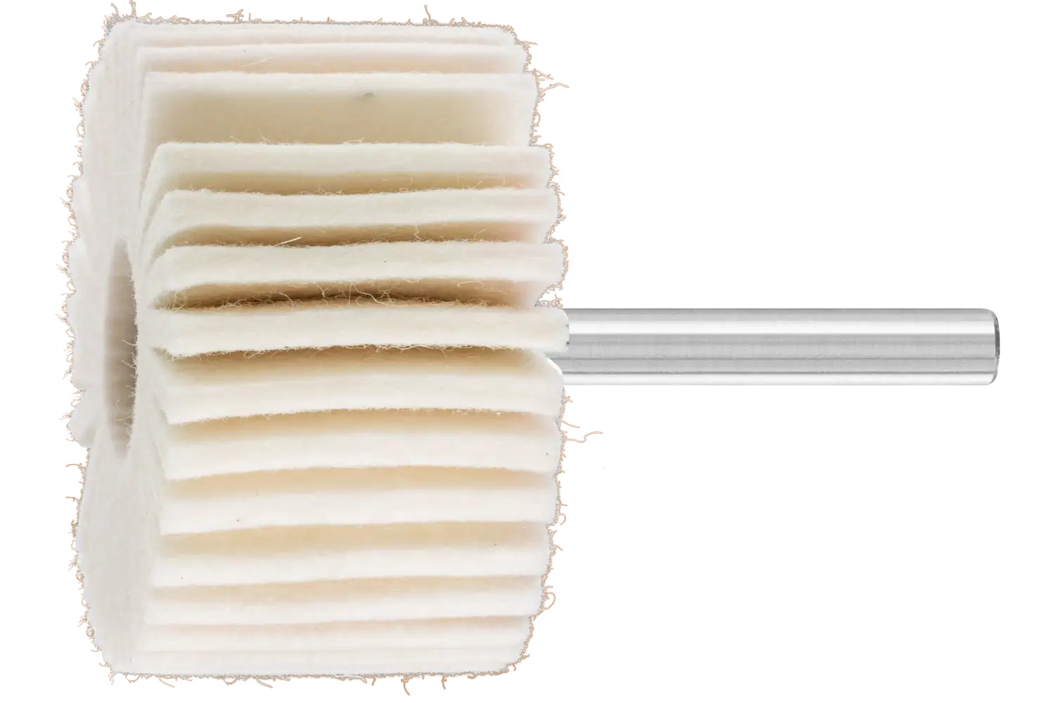 Picture of Pferd Mounted Felt Flap Wheel, 2" X 1, Soft Grade, 1/4" Shank